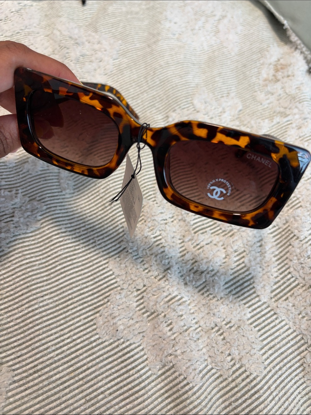 DC Tortoiseshell Square Sunglasses - Brown